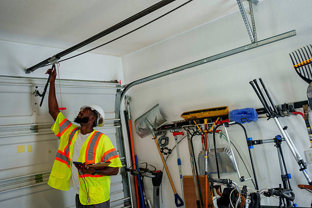 Professional Garage Door Panel Replacement technician working in Jackson County County, NC